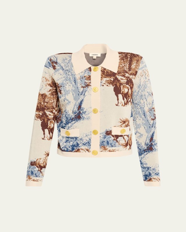 Western Toile Osiris Jacquard Cardigan